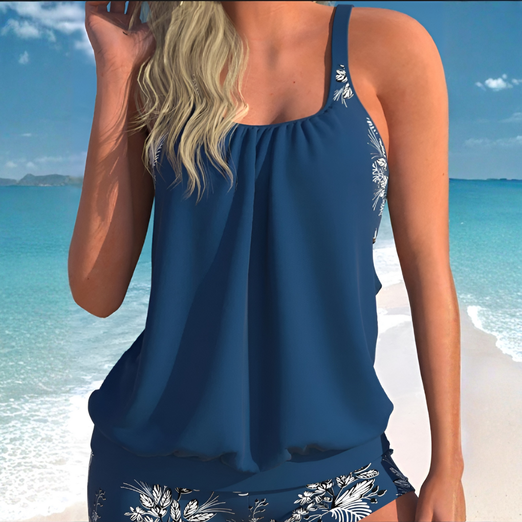 Printed High-Waist Bikini Set for Women
