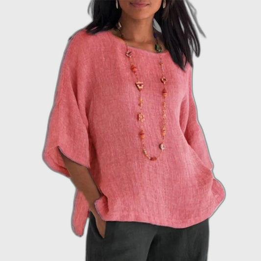 Flowing Loose Fit Long Sleeve Blouse for Women