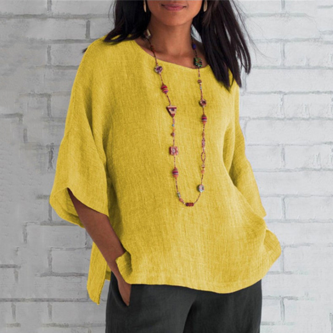 Flowing Loose Fit Long Sleeve Blouse for Women
