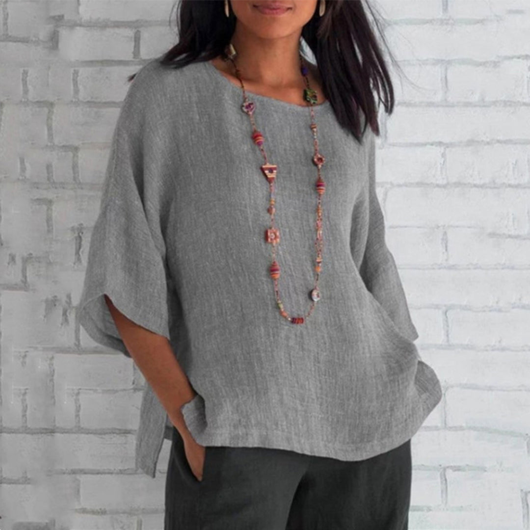Flowing Loose Fit Long Sleeve Blouse for Women
