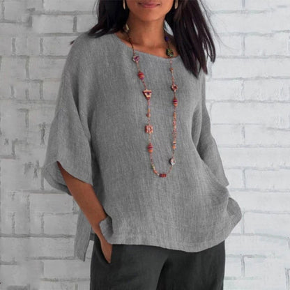 Flowing Loose Fit Long Sleeve Blouse for Women