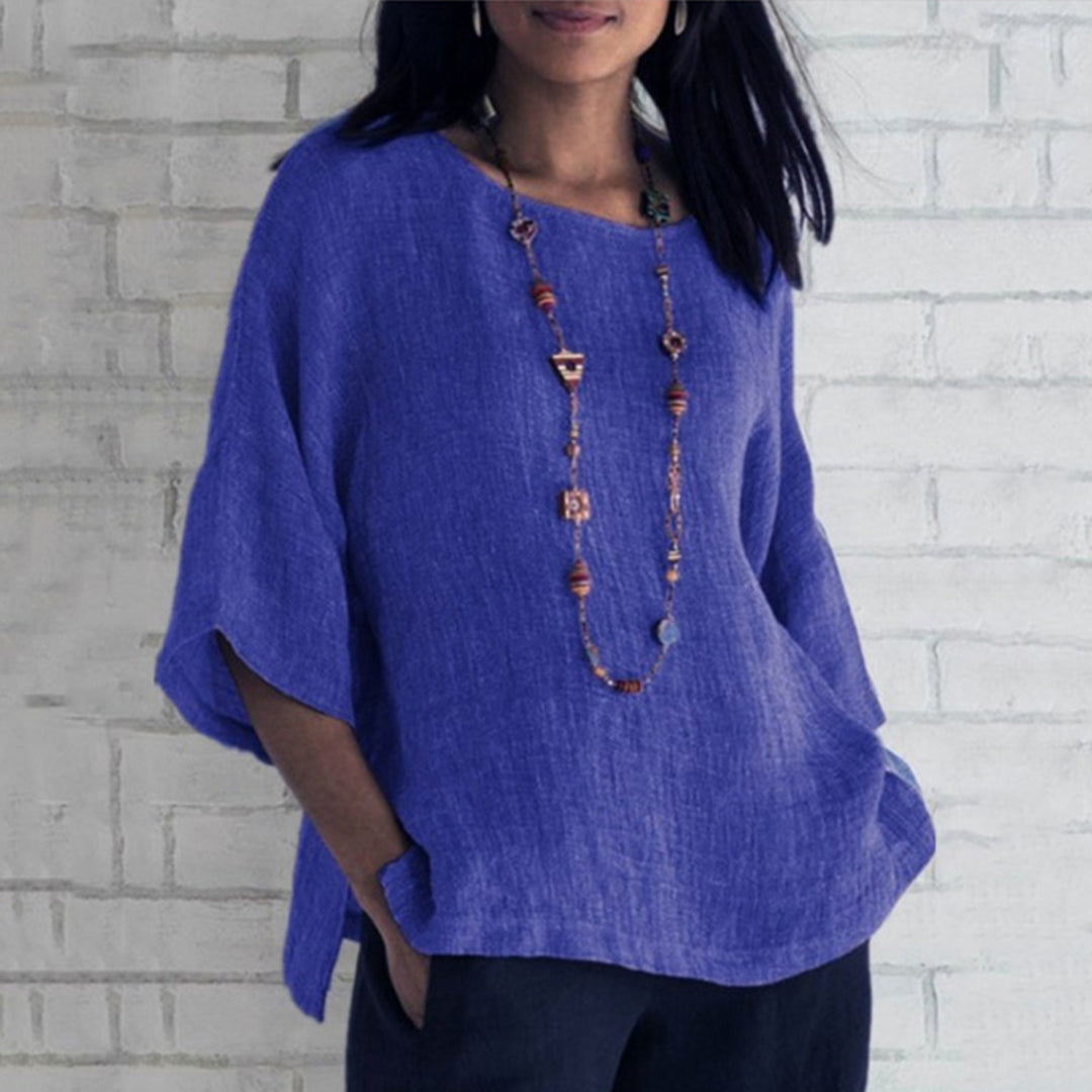 Flowing Loose Fit Long Sleeve Blouse for Women
