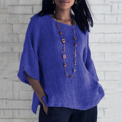 Flowing Loose Fit Long Sleeve Blouse for Women