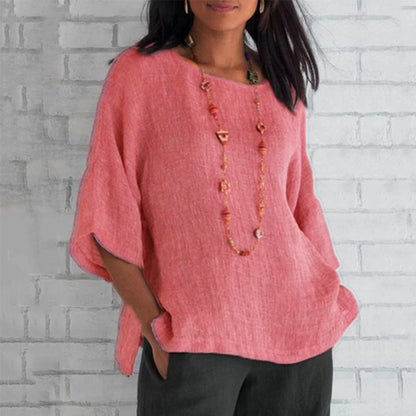 Flowing Loose Fit Long Sleeve Blouse for Women