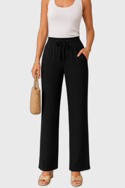 High-Rise Loose Fit Pants for Women