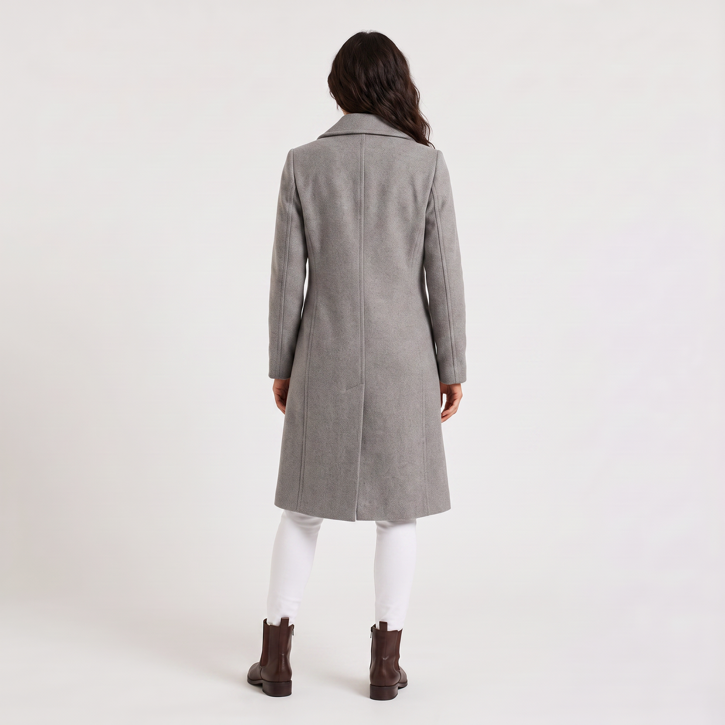 Women's Long Double-Breasted Coat