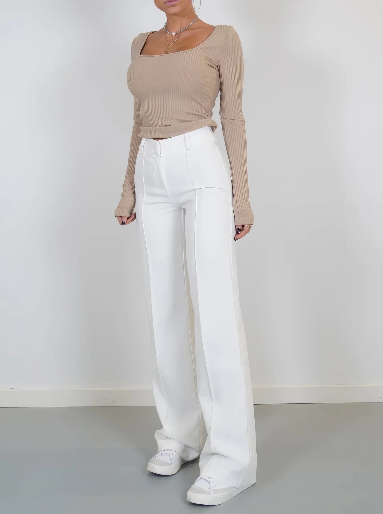Full-Length Wide Leg Trousers for Women