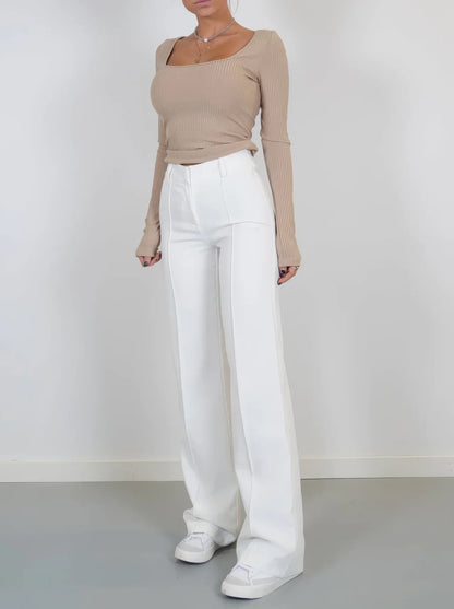 Full-Length Wide Leg Trousers for Women