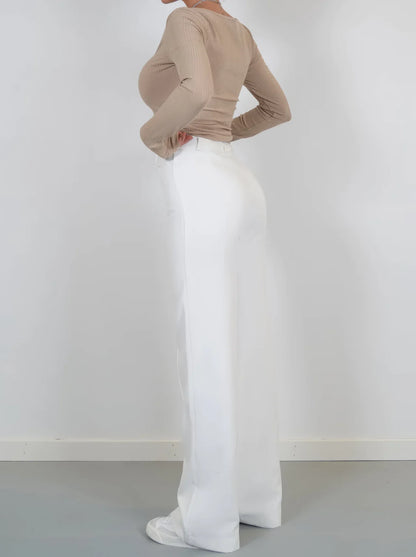 Full-Length Wide Leg Trousers for Women