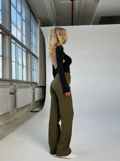 Full-Length Wide Leg Trousers for Women