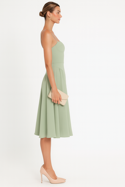 Corset Sleeveless Midi Dress for Women