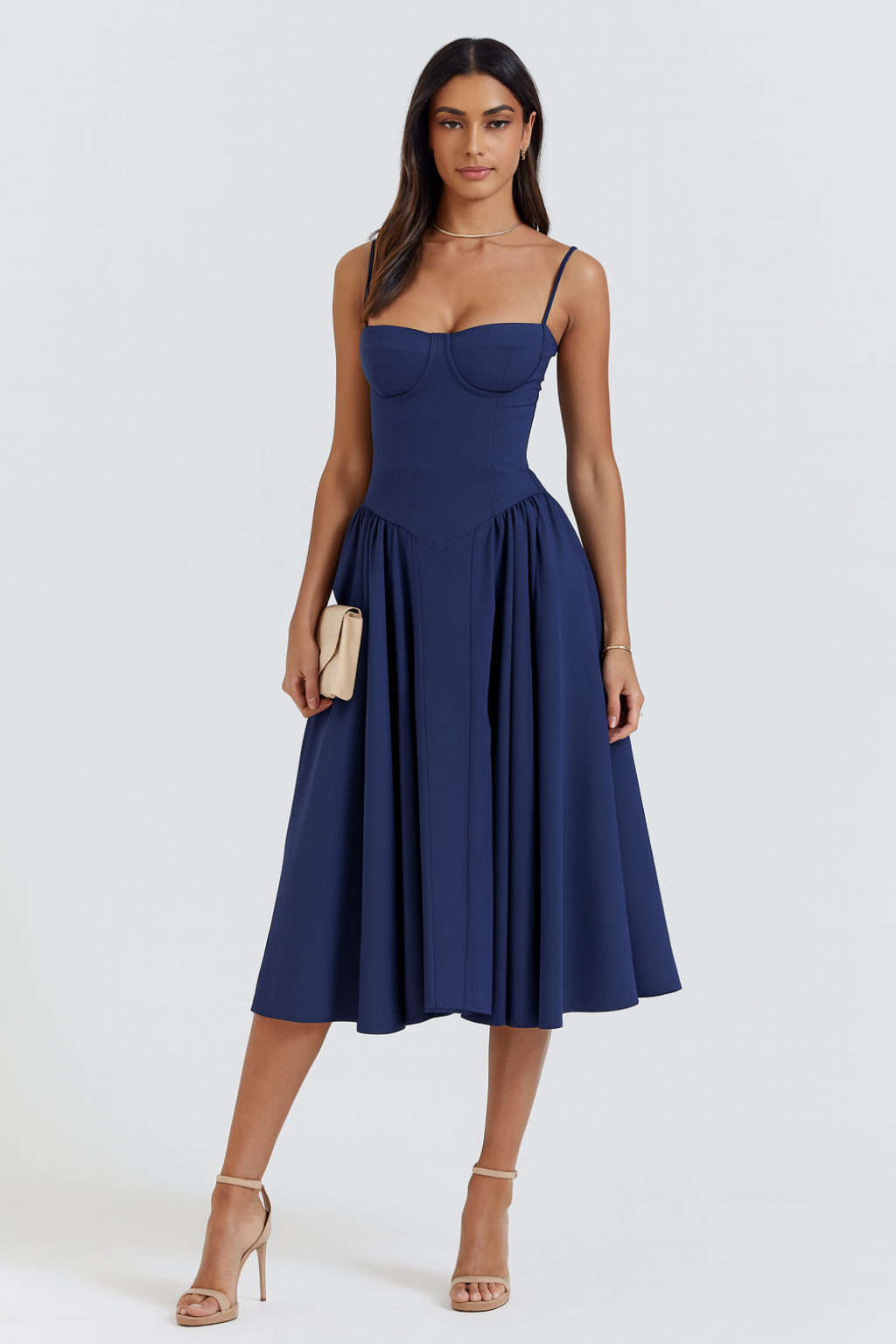 Corset Sleeveless Midi Dress for Women