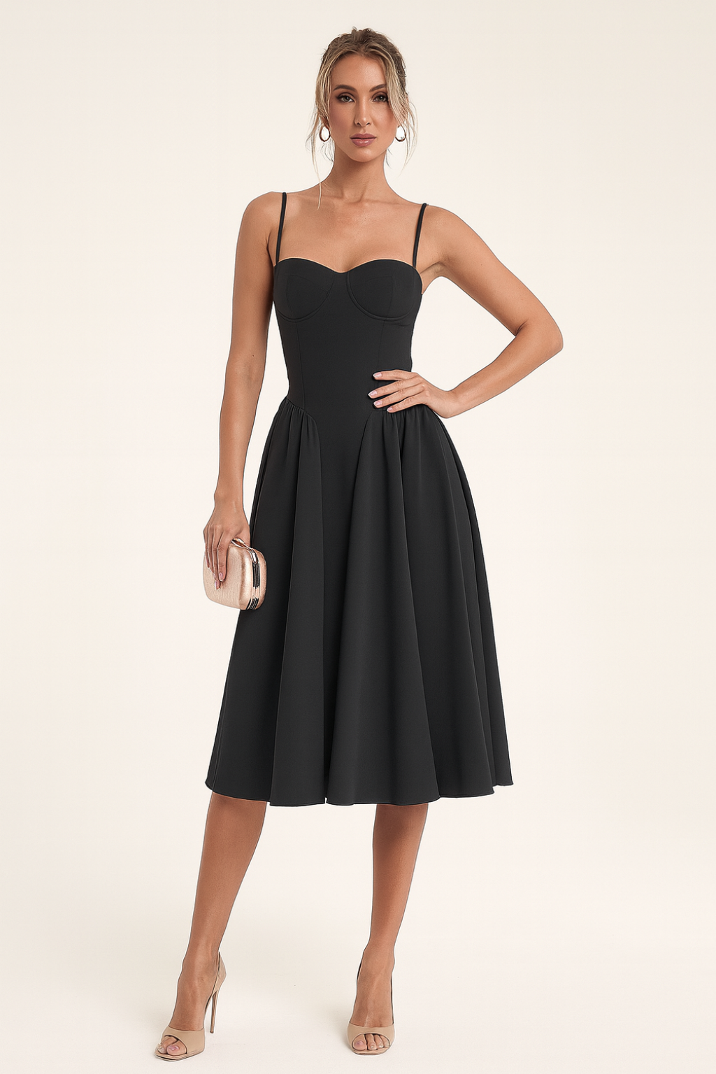 Corset Sleeveless Midi Dress for Women