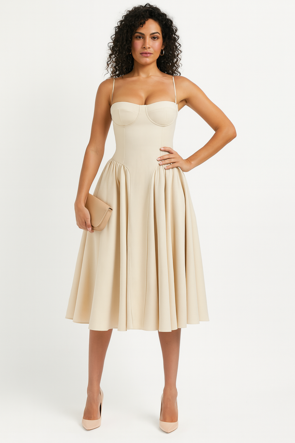 Corset Sleeveless Midi Dress for Women