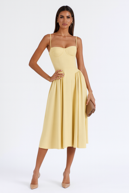 Corset Sleeveless Midi Dress for Women