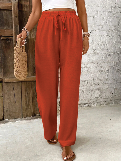 High-Rise Loose Fit Pants for Women