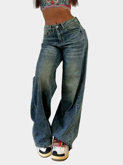 Denim Full-Length Straight Leg Jeans for Women