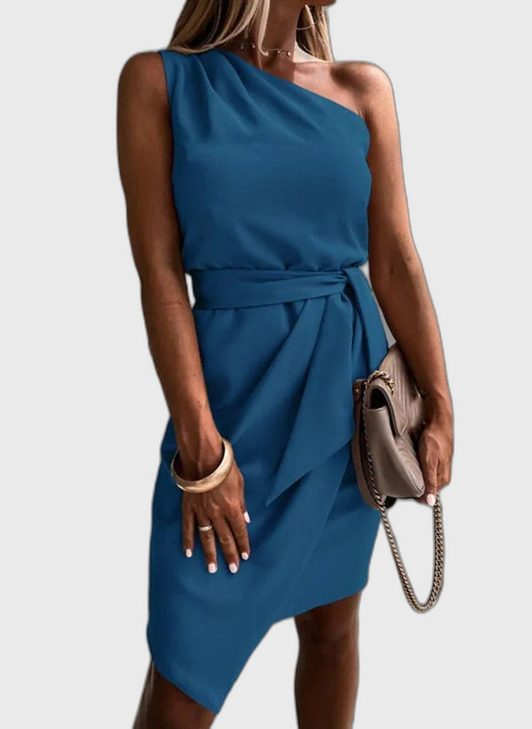 Asymmetric One-Shoulder Mini Dress for Women