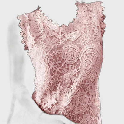 Lace Fitted Sleeveless Top for Women
