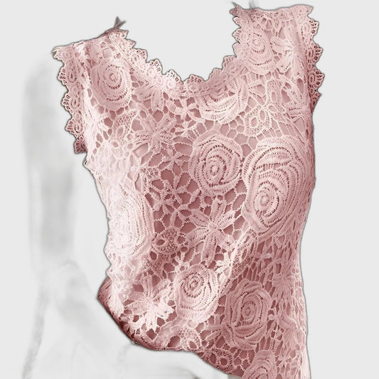 Lace Fitted Sleeveless Top for Women
