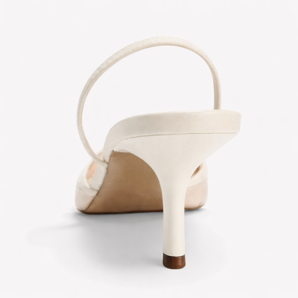 Mule Heels Pointed Toe Floral Detail for Women