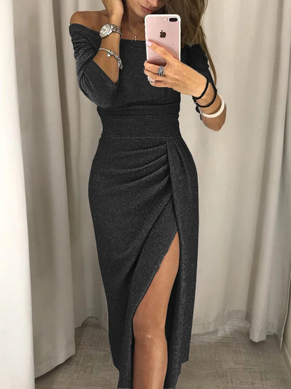 Fitted Full-Length Evening Maxi Dress with Sleeveless for Women