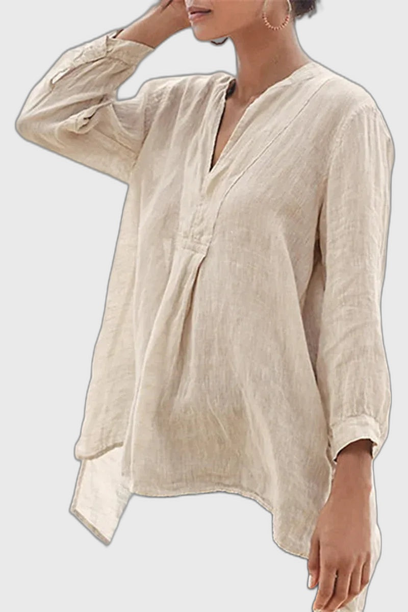 V-Neck Long Sleeve Top for Women