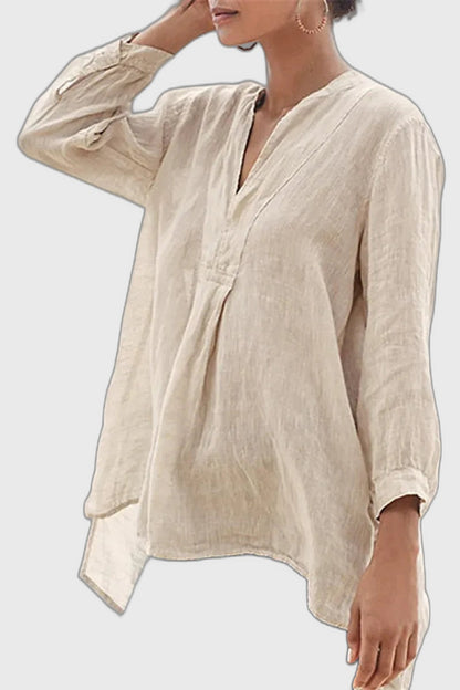 V-Neck Long Sleeve Top for Women