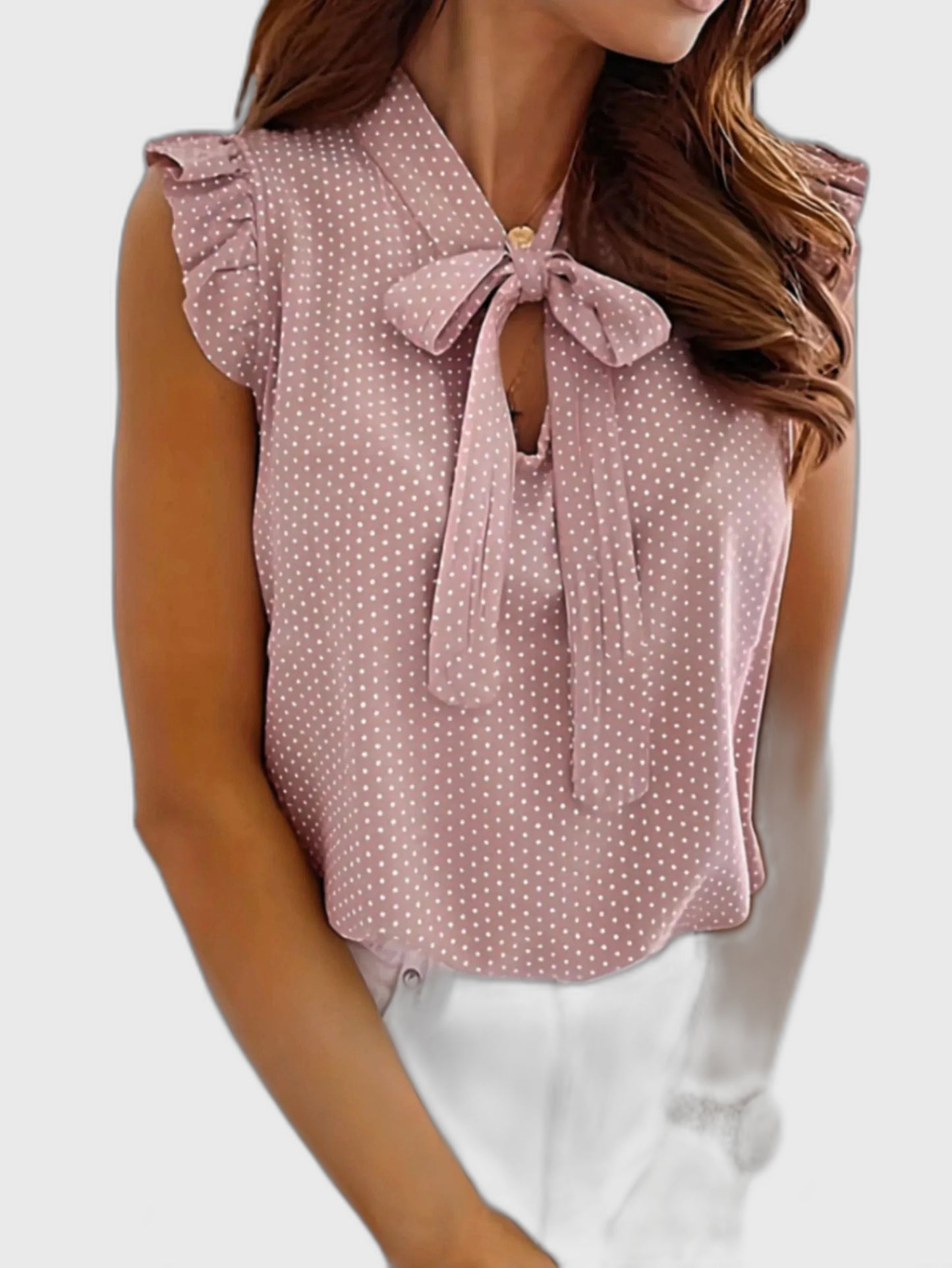 Polka Dot Sleeveless Top for Women