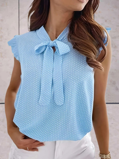 Polka Dot Sleeveless Top for Women