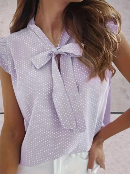 Polka Dot Sleeveless Top for Women