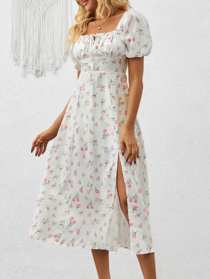 Floral Flowing Midi Dress for Women