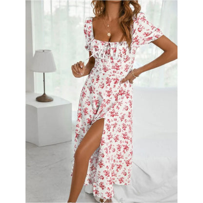 Floral Flowing Midi Dress for Women