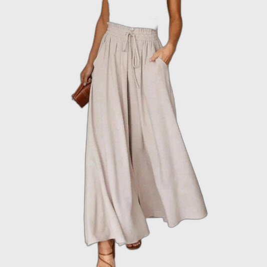 High-Waist Full-Length Wide Leg Trousers for Women