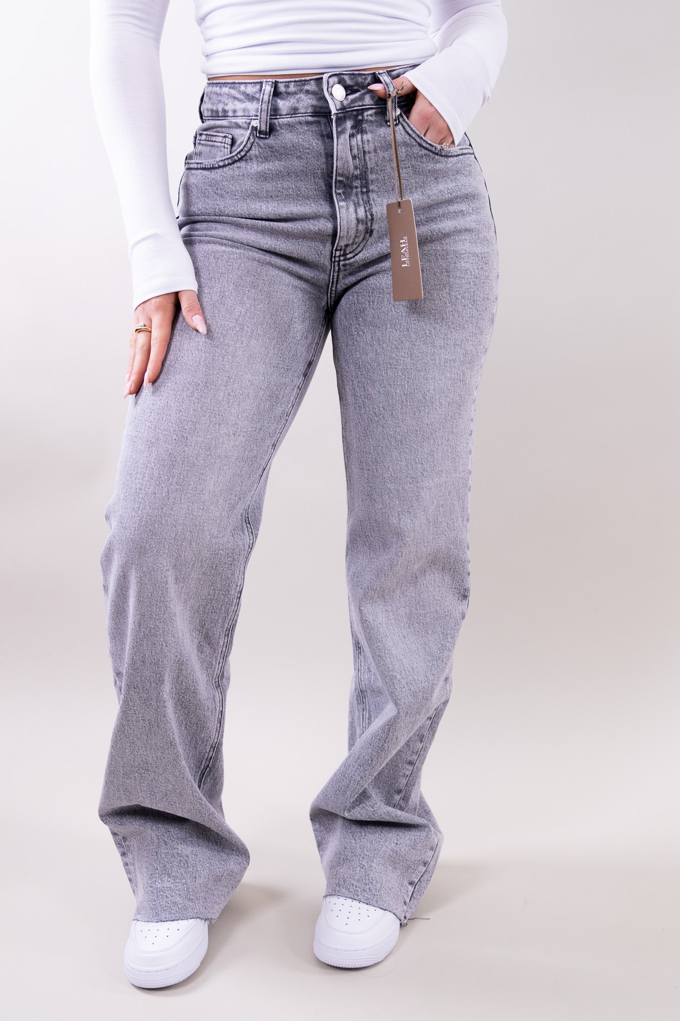 Denim Wide Leg Full-Length Jeans for Women