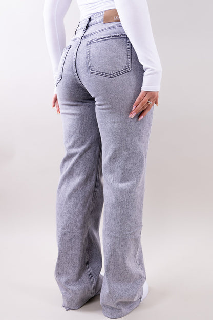 Denim Wide Leg Full-Length Jeans for Women