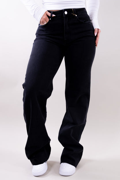 Denim Wide Leg Full-Length Jeans for Women
