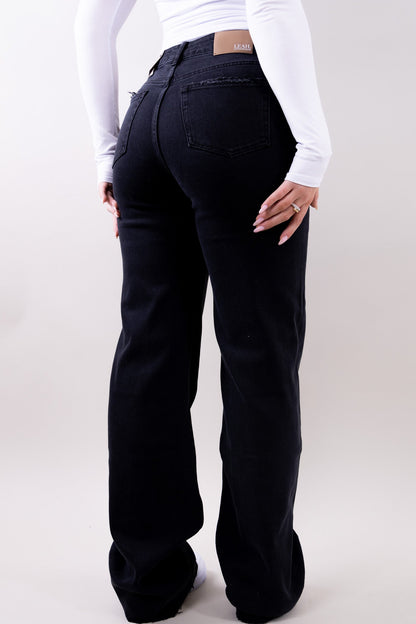 Denim Wide Leg Full-Length Jeans for Women