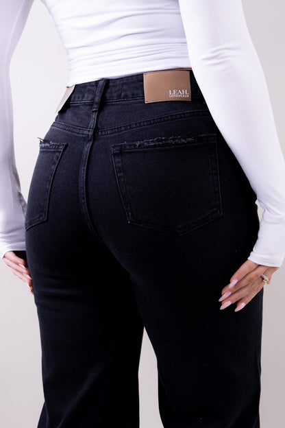 Denim Wide Leg Full-Length Jeans for Women
