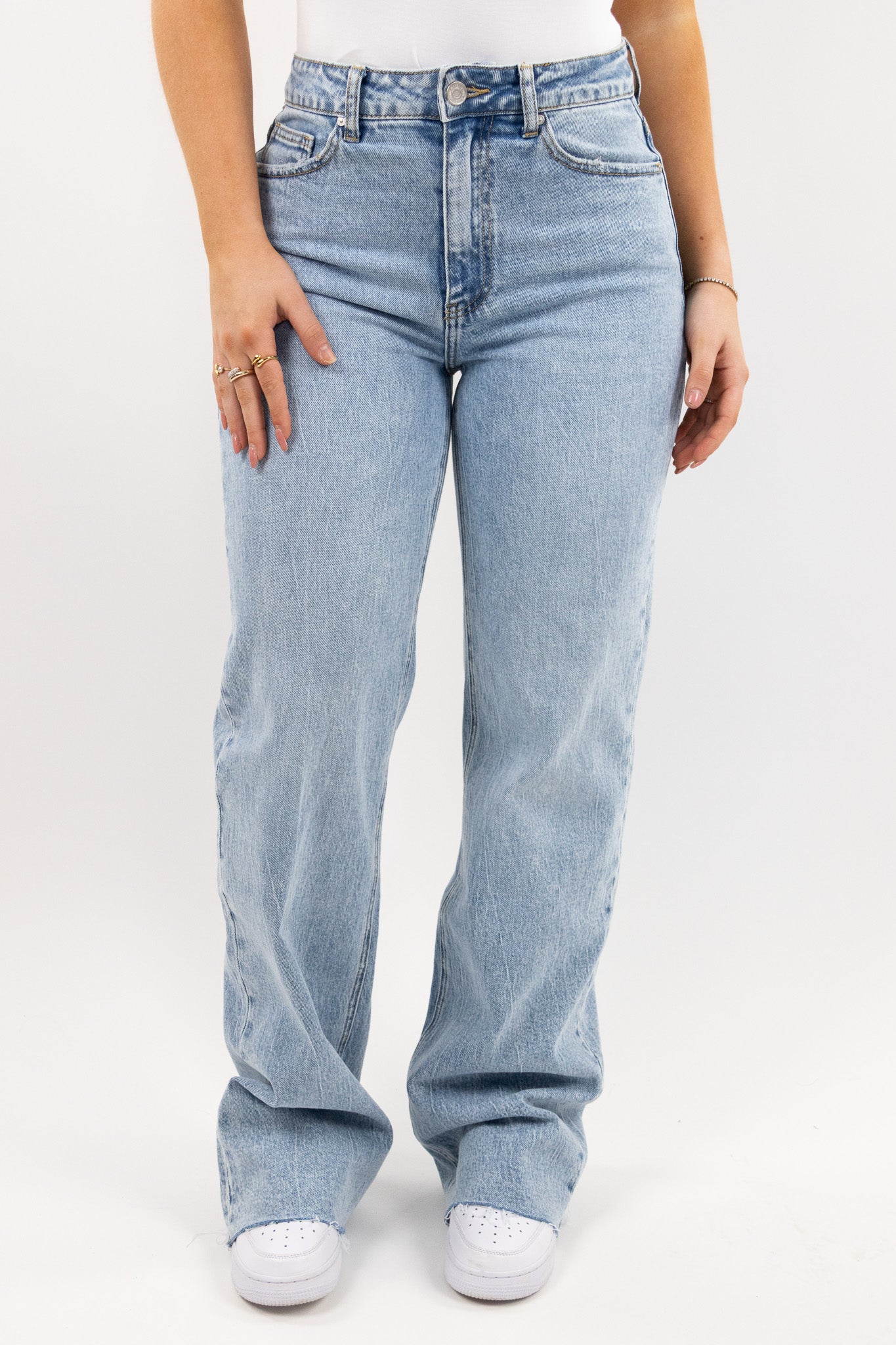 Denim Wide Leg Full-Length Jeans for Women