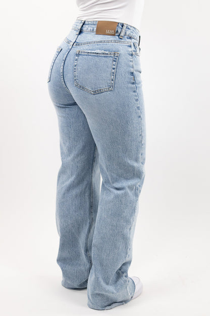 Denim Wide Leg Full-Length Jeans for Women