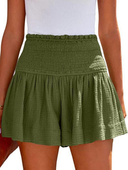 Pleated High-Rise Loose Fit Shorts for Women