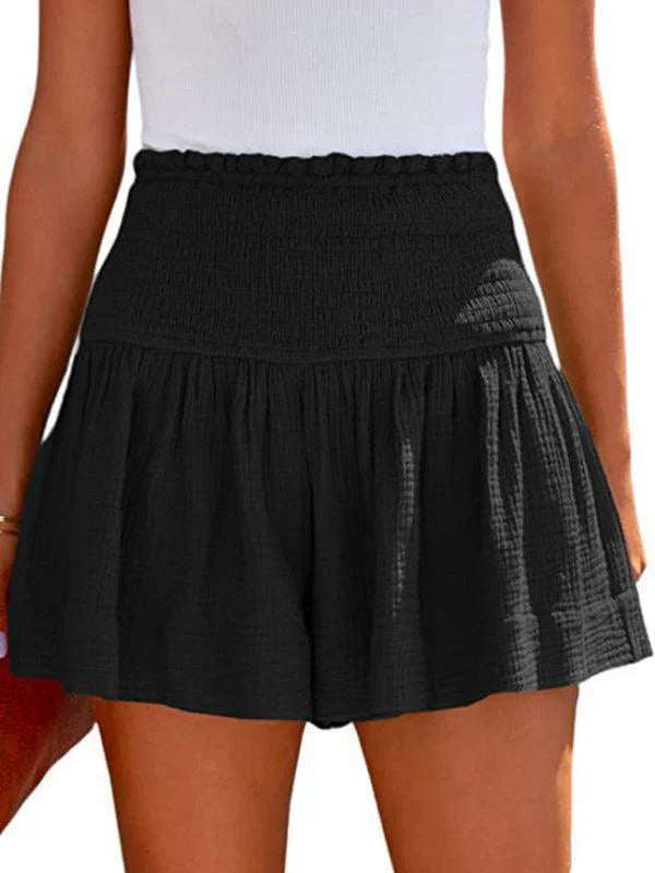 Pleated High-Rise Loose Fit Shorts for Women