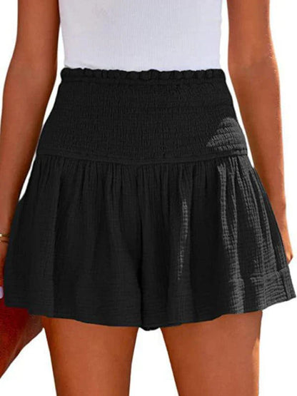 Pleated High-Rise Loose Fit Shorts for Women