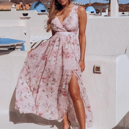 Chiffon Short Sleeve Dress for Women