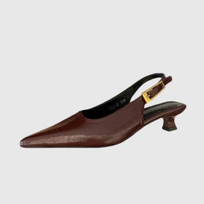 Kitten Heel Mules Pointed Toe Slip-On Shoes for Women