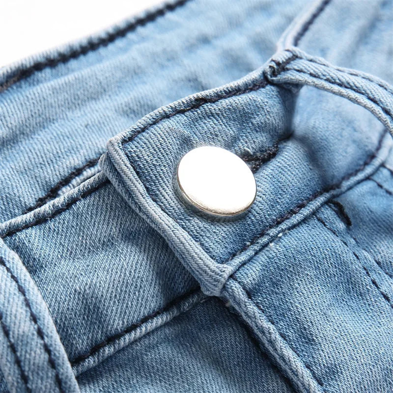 Denim Straight Leg High-Waist Jeans for Women