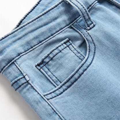 Denim Straight Leg High-Waist Jeans for Women