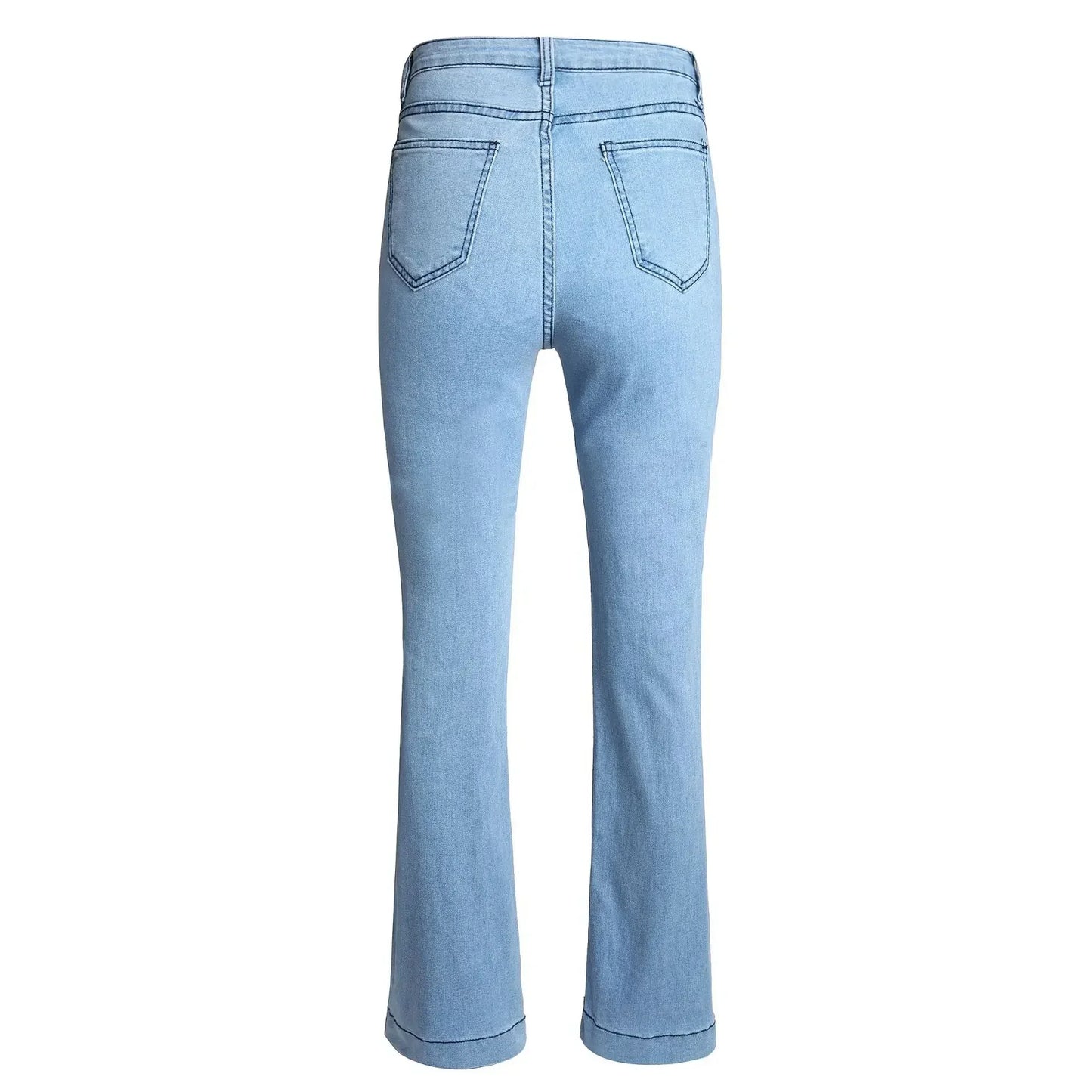 Denim Straight Leg High-Waist Jeans for Women