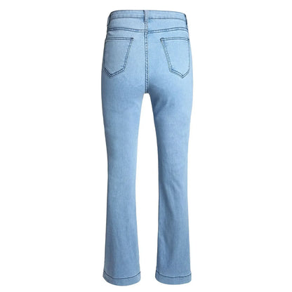 Denim Straight Leg High-Waist Jeans for Women